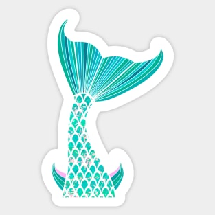 MERMAID Tail Blues Sticker